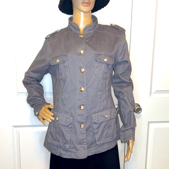 NOROZE Ladies Grey Military Style Summer Jacket New Without Tag - Picture 4 of 17